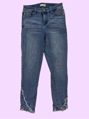 Liverpool Jeans Dark Blue Ankle Frayed Skinny Crop